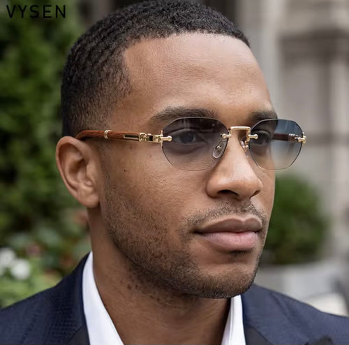 LUNETTE 1 STYLE RIMLESS GOLD GREEN ORANGE